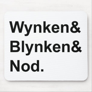 Wynken Blynken & Nod Wooden Shoe Bedtime Story Mouse Pad