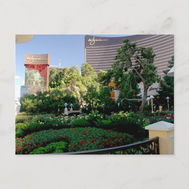 Wynn hotel and casino garden postcard (Front)