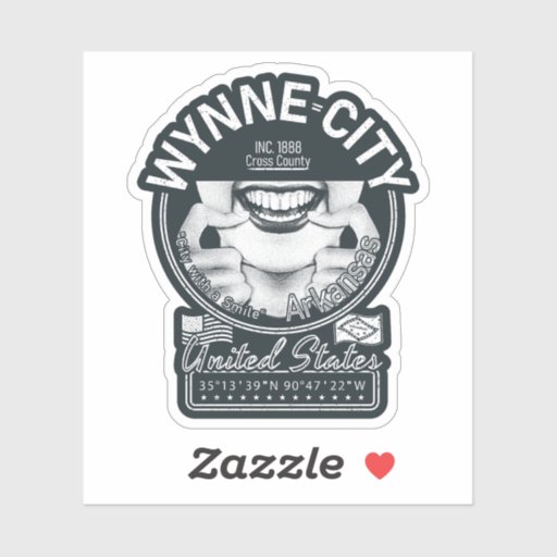WYNNE ARKANSAS - CITY OF WYNNE VINTAGE STICKER