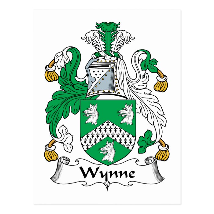 Wynne Family Crest Postcards