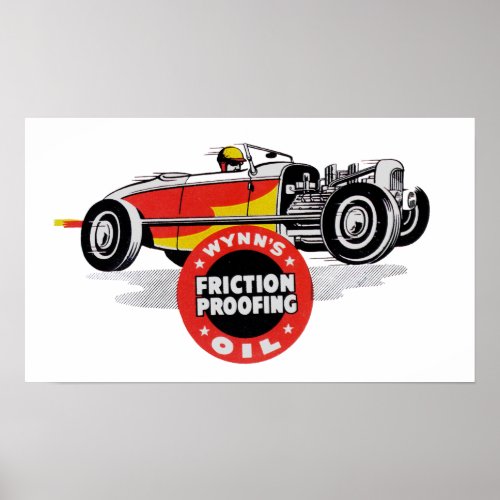 Wynns Oil Vintage Racing Logo Poster