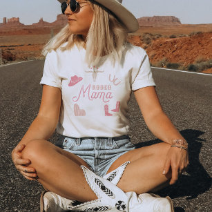 WYNONA Blush Pink Cowgirl Rodeo Mama T-Shirt