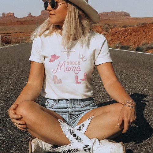 WYNONA Blush Pink Cowgirl Rodeo Mama T_Shirt