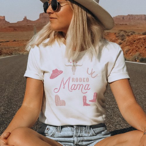 WYNONA Blush Pink Cowgirl Rodeo Mama T_Shirt