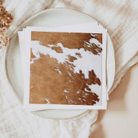 WYNONA Brown Cow Print Country Western Ranch Theme