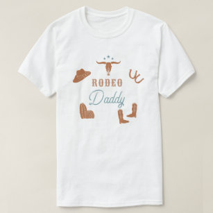 WYNONA Orange & Teal Cowgirl Rodeo Daddy T-Shirt