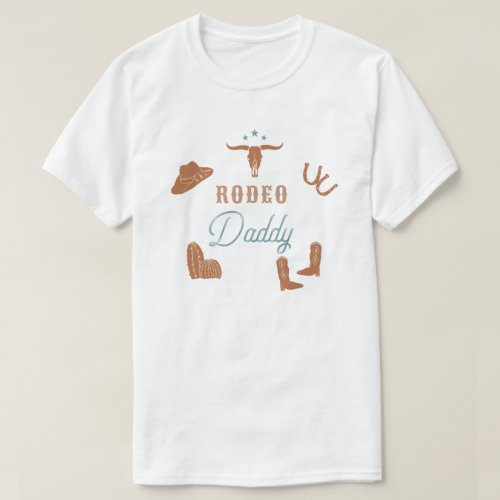 WYNONA Orange  Teal Cowgirl Rodeo Daddy T_Shirt