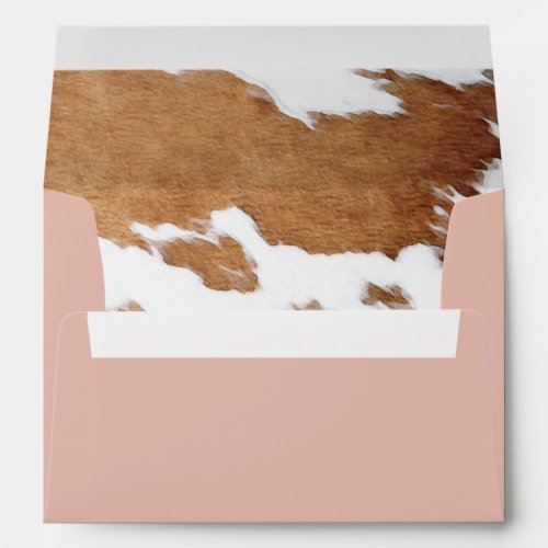WYNONA Pink Cow Print Country Western Cowgirl Envelope