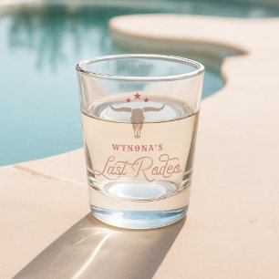 WYNONA Pink Cowgirl Last Rodeo Bachelorette Shot Glass