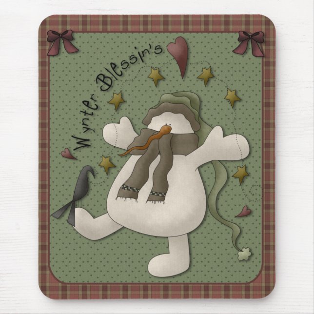 Wynter Blessin's Snowman Mousepad (Front)