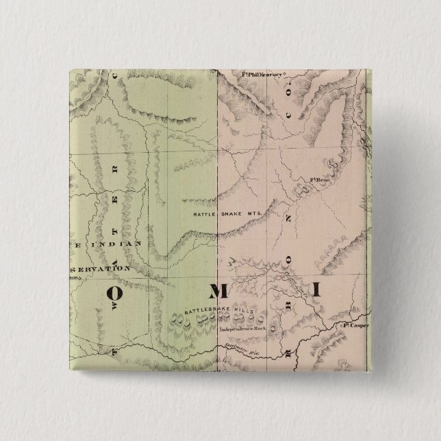 Wyoming 2 pinback button (Front)