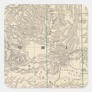 Wyoming 2 square sticker