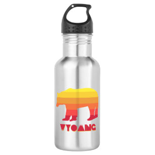 Wyoming Bear Stainless Steel Water Bottle