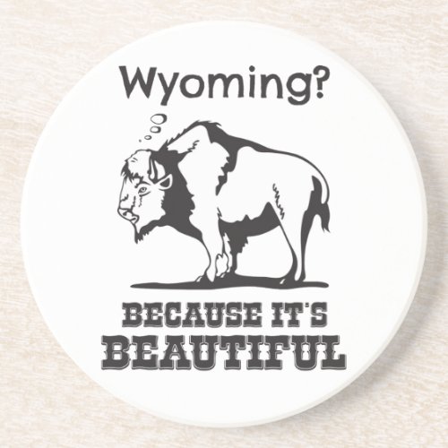 Wyoming Because Its Beautiful Drink Coaster