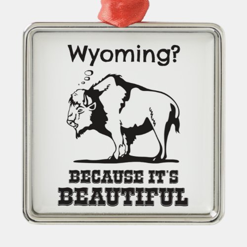 Wyoming Because Its Beautiful Metal Ornament