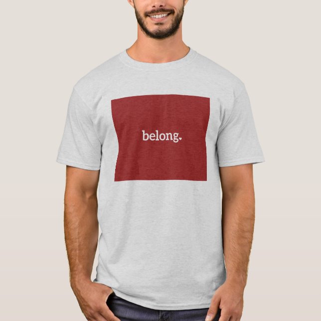 Wyoming Belong State Map T-Shirt (Front)