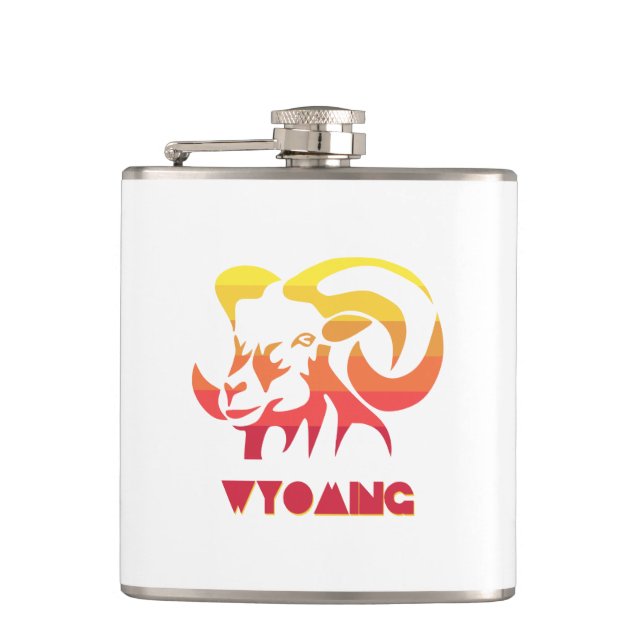 Wyoming Bighorn Sheep Flask (Front)