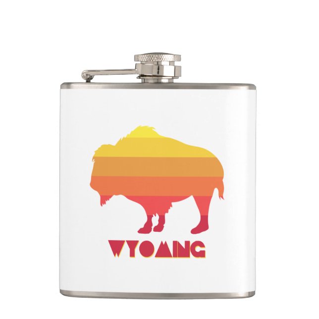 Wyoming Bison Flask (Front)