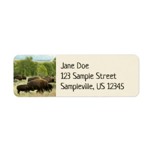 Wyoming Bison Label