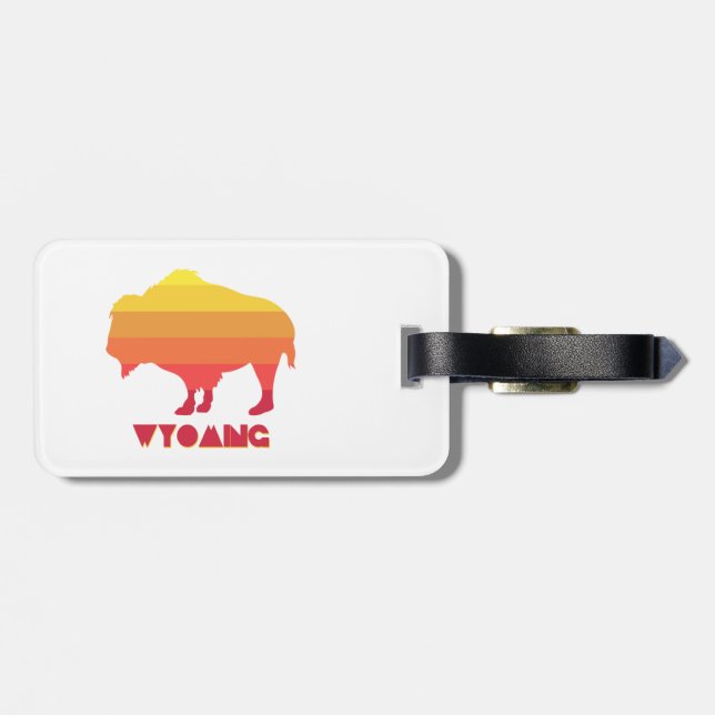 Wyoming Bison Luggage Tag (Back Horizontal)