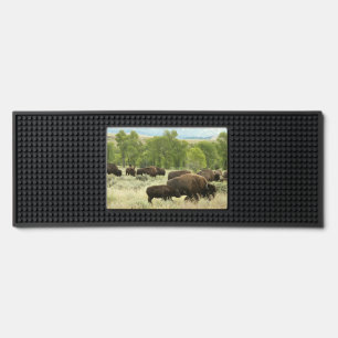 Wyoming Bison Nature Animal Photography Bar Mat