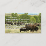 Wyoming Bison Nature Animal Photography Business Card