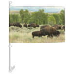 Wyoming Bison Nature Animal Photography Car Flag