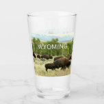 Wyoming Bison Nature Animal Photography Glass