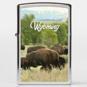 Wyoming Bison Nature Animal Photography Zippo Lighter