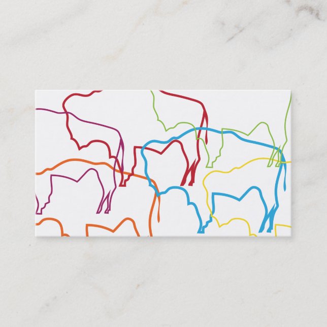 wyoming bison pride blur business card (Front)