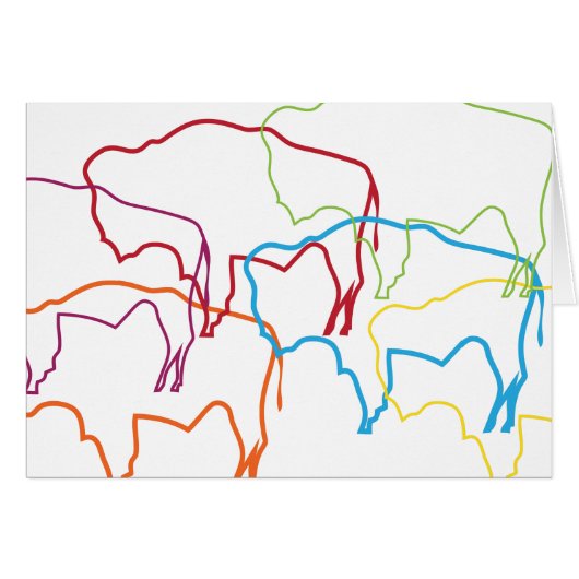 wyoming bison pride blur cards (Front Horizontal)