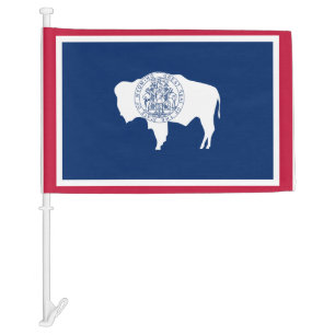 Wyoming Car Flag