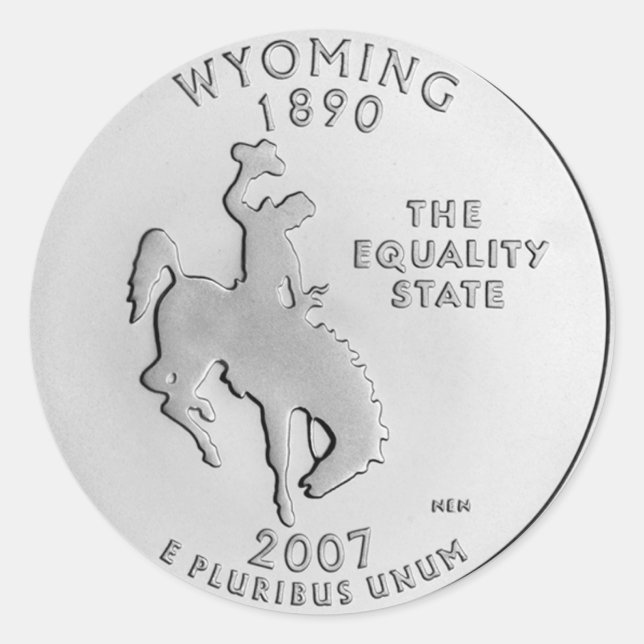 Wyoming Classic Round Sticker (Front)