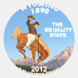 Wyoming Classic Round Sticker