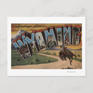 Wyoming (Cowboy)Large Letter ScenesWyoming Postcard