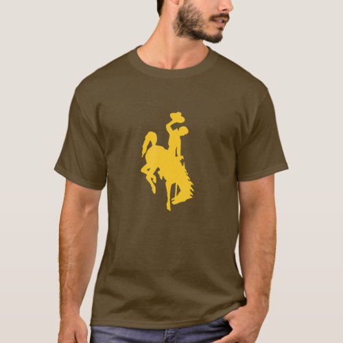 Wyoming Cowboy Riding A Bucking Horse T_Shirt