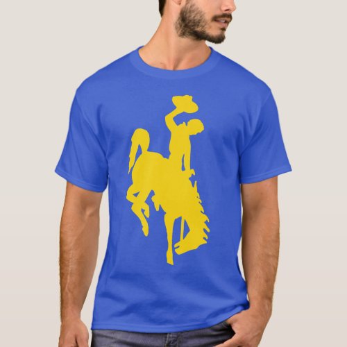 Wyoming Cowboy Riding a Bucking Horse  T_Shirt