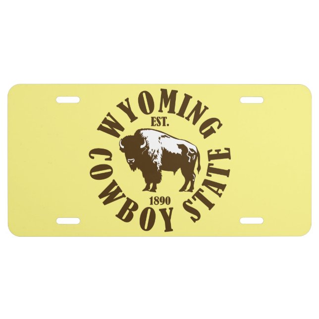 Wyoming,Cowboy State License Plate (Front)