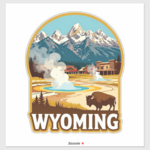 Wyoming Cowboy State 🤠 Sticker
