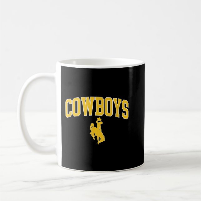 Wyoming Cowboys Apparel Cowboys Brown Arch & Logo Coffee Mug (Left)