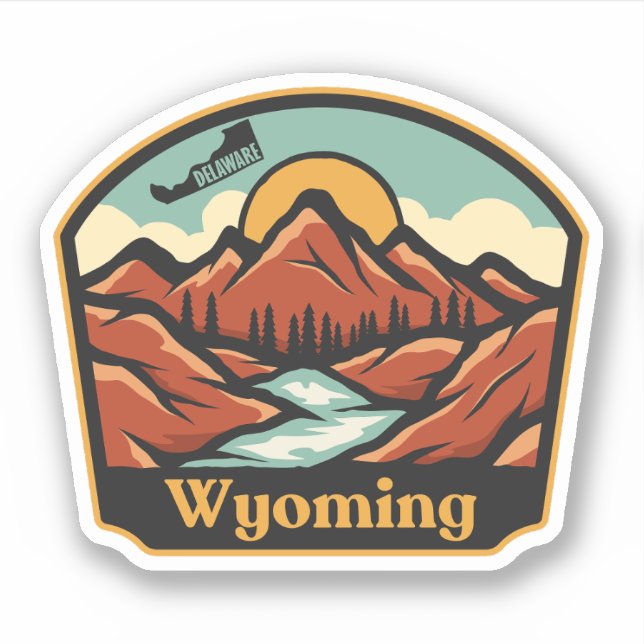Wyoming, Delaware  Sticker (Front)