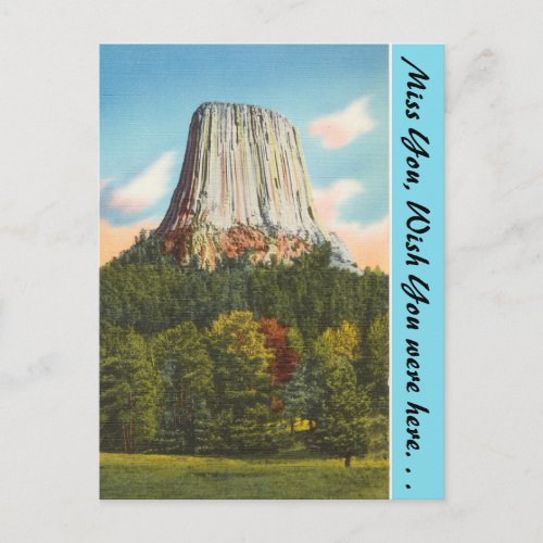 Wyoming Devils Tower Postcard