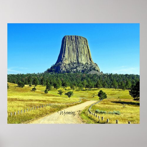Wyoming Devils Tower Poster