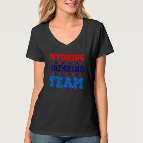 Wyoming Drinking Team State Pride   Beer Drinking T-Shirt