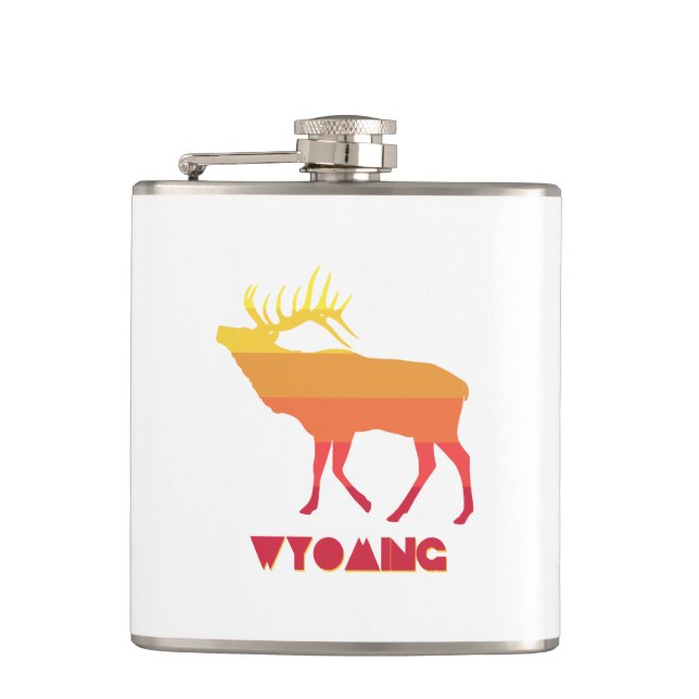 Wyoming Elk Flask (Front)