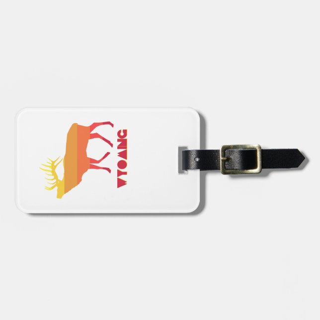 Wyoming Elk Luggage Tag (Front Horizontal)