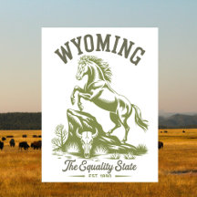 Wyoming Equality State Bucking Horse
