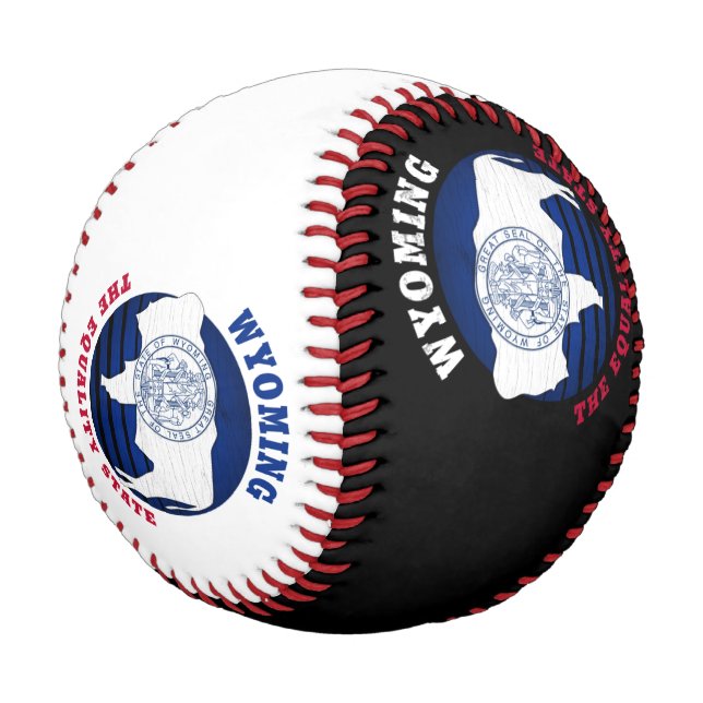 WYOMING EQUALITY STATE FLAG BASEBALL (Angled)