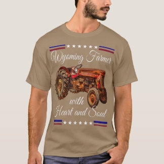 Wyoming Farmer Retro  T-Shirt