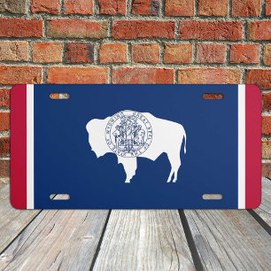 Wyoming Flag & America States, USA travel /Sports License Plate